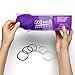 Miracle FACE ERASE Makeup Remover Cloth 2-Pack – Reusable Microfiber Face Cloths with 6 Hair Ties – Use With Water – Washable, Sensitive Skin Friendly Makeup Eraser (2 Count, Purple)