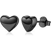 ChicSilver 925 Sterling Silver Stud Earrings Hypoallergenic, Dainty Simple Heart/Star/Moon/Lightning/Butterfly Earrings for Women with Gift Box