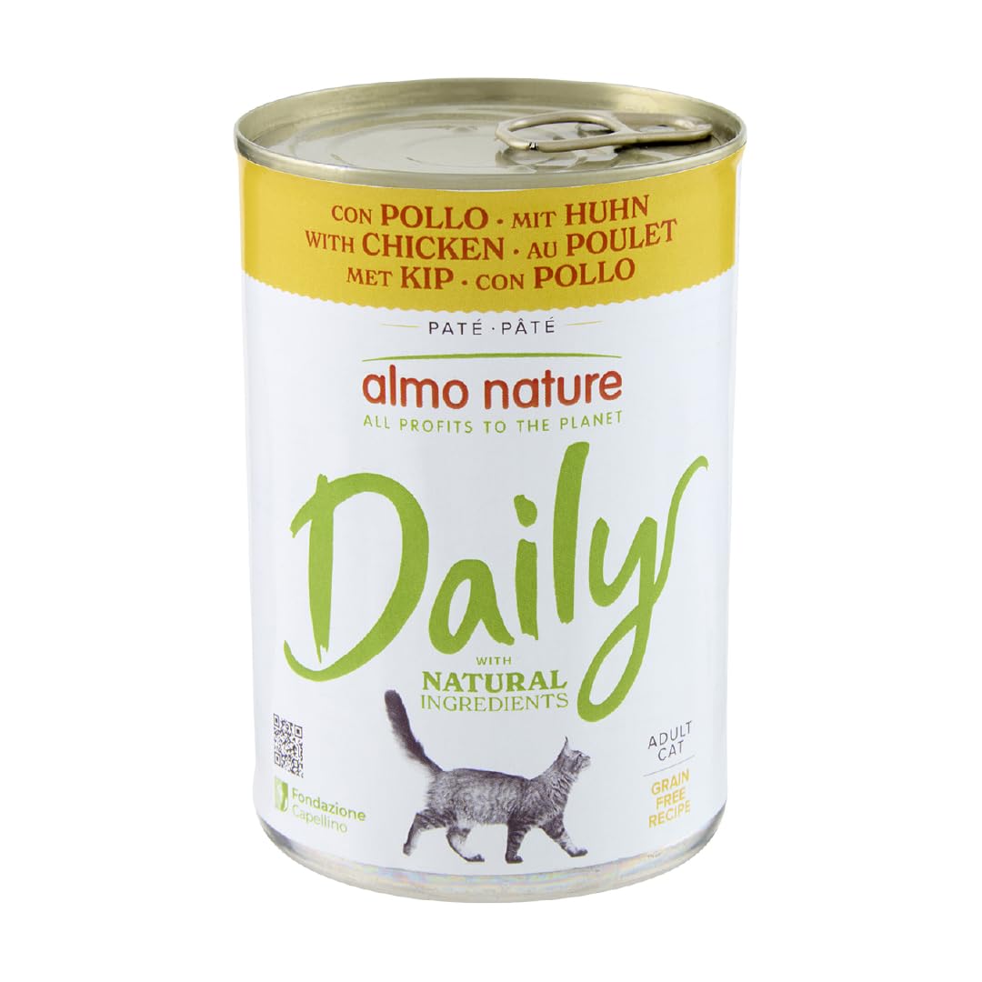 Almo Nature Daily - Wet Cat Food - Paté - Chicken - 400 g, Pack of 24