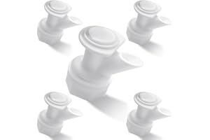 LERGNA 5-Pack Push Button Spigot Kit Replacement Compatible with Igloo Coolers 2, 3, 5&10 Gallon, Replacement Spout for Igloo Water Jug, Beverage Cooler Valve with Gaskets and Nut, BPA Free, PP,White