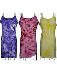 Womens Shift Dress Strap Tassel Down Beach Wear Sundress Sml Wholesale Lot Of 3