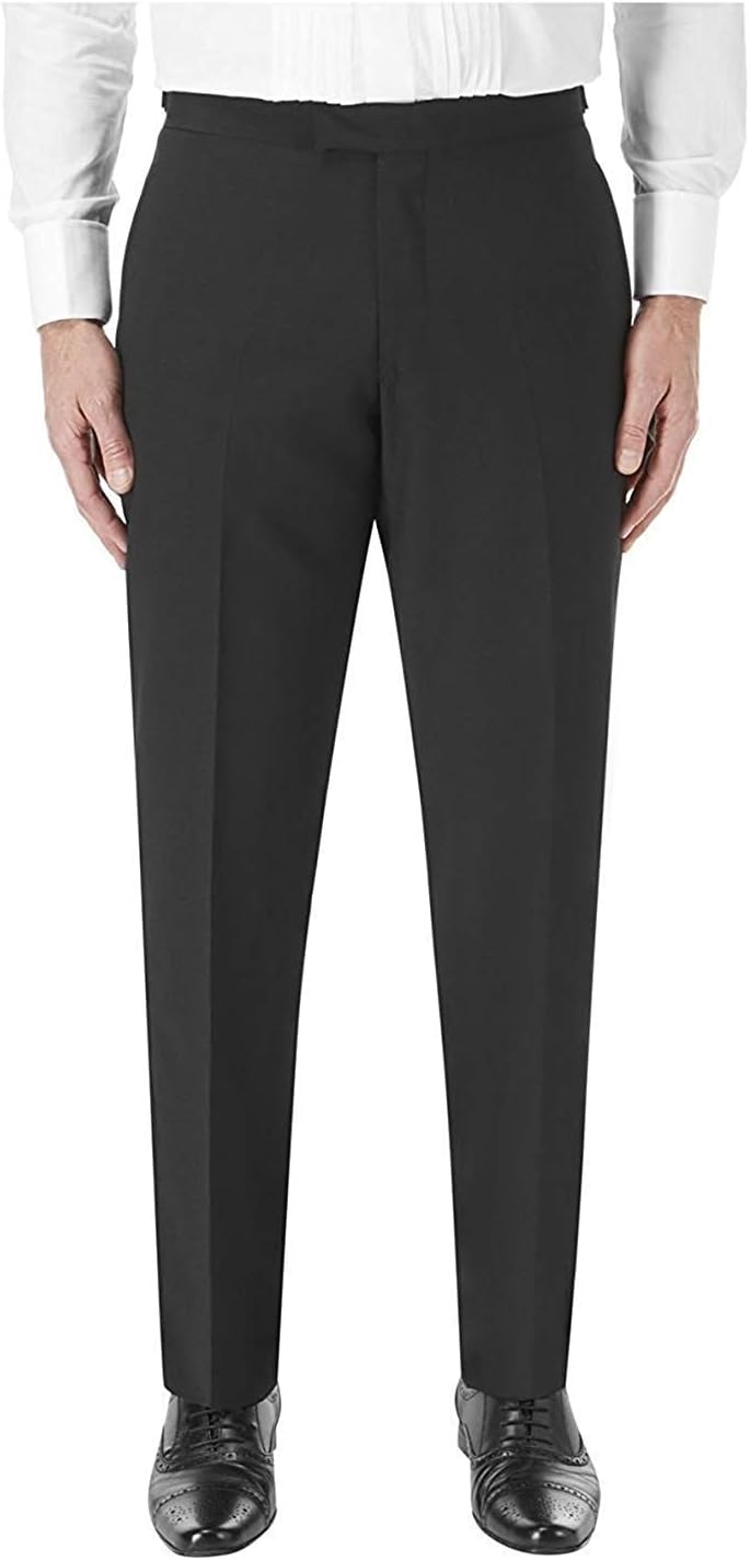 Skopes Wool Blend Latimer Dinner Suit Trousers in Black in Size 34 to 62, S/R/L