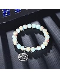 Vlinsha Anxiety Gemstone Bracelet, Semi Precious Original Design Crystals and Healing Stones Yoga Beaded Bracelets for Women Girls, Chakra Bracelet