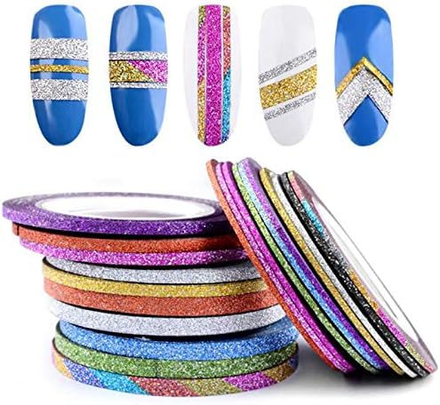 Tape Nail Art Striping Tape Line Nail Art Decoration Sticker Adhesive Sticker Nail Foil Tips DIY Design Tool (Bright color) (15 Matte texture)