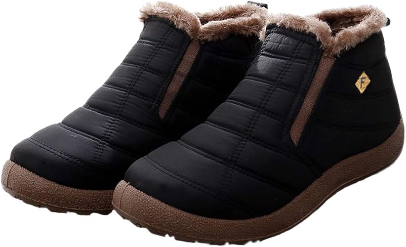 mens slip on waterproof winter boots
