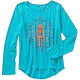 Mojang Skeleton Minecraft Girls' Long Sleeve Crew Neck Graphic Tee