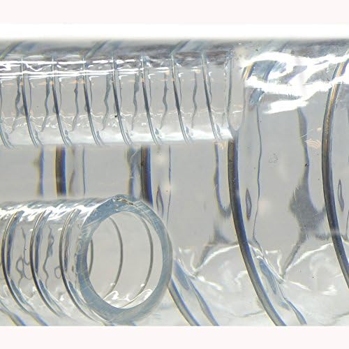 Spiral suction hose, steel spiral, drainage pipe, clear (per metre)
