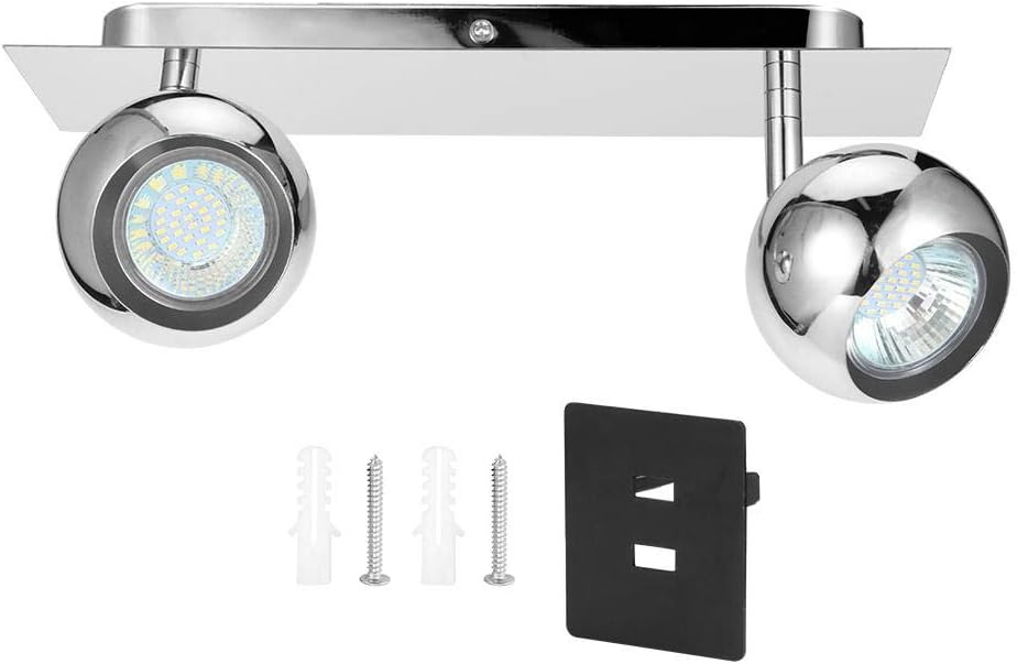 CHICIRIS Foco de Techo LED Giratorio, Redondo, 2 Luces, Accesorios de