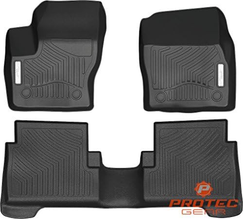 Protec Gear 2013-2017 Ford C-Max and 2013-2018 Ford Escape 3D Car Truck Floor Liner Mats All Weather 360 Degree Protection Multi-Dimensional Patented Non-Spill Dam and Digital Scanning Technology