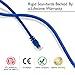 GEARit 50-Pack, Cat 6 Ethernet Cable Cat6 Snagless Patch 1 Foot - Snagless RJ45 Computer LAN Network Cord, Blue - Compatible with 5 Port Switch POE 5port Gigabit