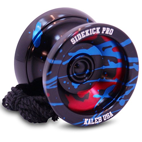 Sidekick Yoyo Pro Black Red Blue Splashes Professional Aluminum