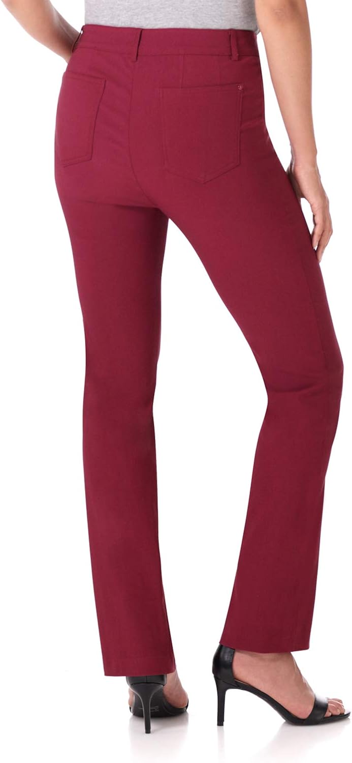 Rekucci Women's Iconic Stretch 5 Pocket Straight Leg Pant w/Zipper Closure at  Women’s Clothing store