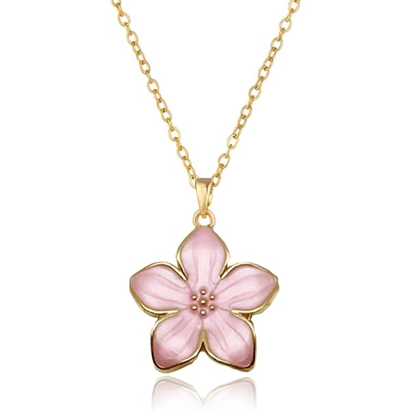 Amazon.com: KOZUKI Sakura necklace cherry blossom necklace sakura