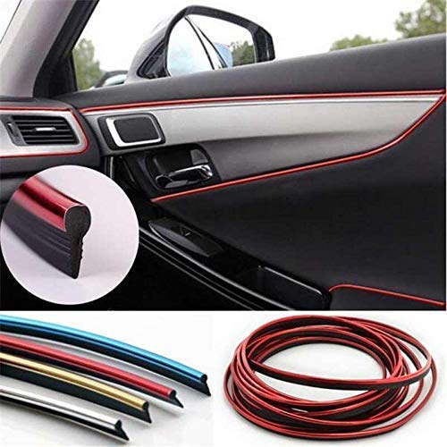 Autodecor Car Interior Decoration Accessory Beading, Flexible Styling PVC Moulding Trim Strip (SILVER)