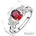 NYKKOLA New Arrival 925 Silver Beautiful Ruby Diamond Fashion Band Ring for Women Lady Lovers(O)