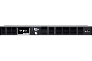 CyberPower OR700LCDRM1U Smart App LCD UPS, 700VA/400W, 6 Outlets, AVR, 1U Rackmount