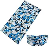 12-in-1 Headband [Tactical Camo] - Versatile Sports Headwear - Wear it as a Neck Gaiter, Bandana, Balaclava, Helmet Liner, Mask & More. Constructed with High Performance Moisture Wicking Microfiber. Perfect for Athletic and Casual Wear. 100% Satisfaction. (Blue)
