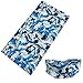 12-in-1 Headband [Tactical Camo] - Versatile Sports Headwear - Wear it as a Neck Gaiter, Bandana, Balaclava, Helmet Liner, Mask & More. Constructed with High Performance Moisture Wicking Microfiber. Perfect for Athletic and Casual Wear. 100% Satisfaction. (Blue)