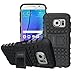 Galaxy S7 Case, OEAGO Samsung Galaxy S7 Cover Accessories - Tough Rugged Dual Layer Protective Case with Kickstand for Samsung Galaxy S7 - Black
