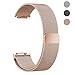 ZENWATCH 3 Band,Oitom Premium Woven Milanse Loop Stainless Steel Watch Band Strap for ASUS ZENWATCH 3 Smart Fitness Watch(Rose Gold Large 6.10