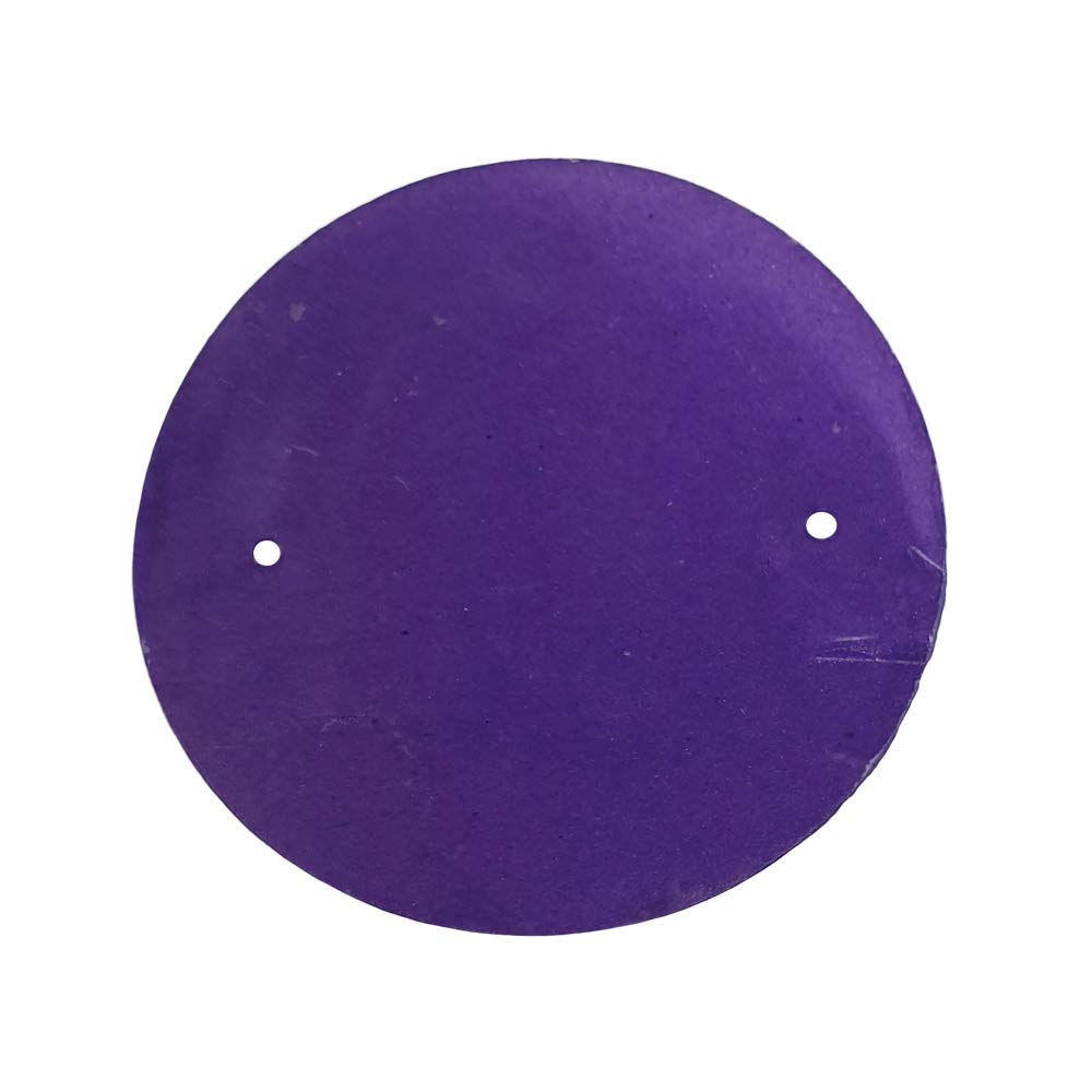 Vie Naturals Capiz Shell Discs 5cm Diameter With 2 holes - 45 Pcs (Purple)