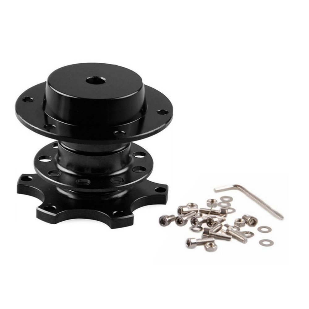格安人気 Durone Tm 1台のpcポータブルサイズのユニバーサルカークイックリリースアダプタースポーツステアリングホイールハブアルミ合金のクイックリリーススナップオフハブアダプタ B078s4byzn 黒 黒 Studioweb Com