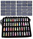 XICHEN 48 color glitter + silicone mold Nail Art Decoration, Nail Art Designs, 3D Nail Glitter,Nail decoration， Nail Art Kit,Various Styles with Mini glass Bottles, for, Nail, DIY Crafts