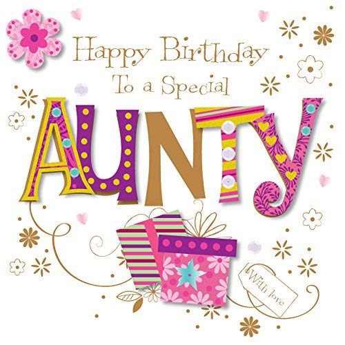 Special Aunty Happy Birthday Greeting Card by Talking Pictures Cards