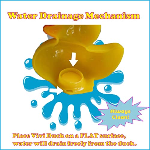 Vivi Duck Floating Bath Ducks with Temperature Indicator for Toddlers