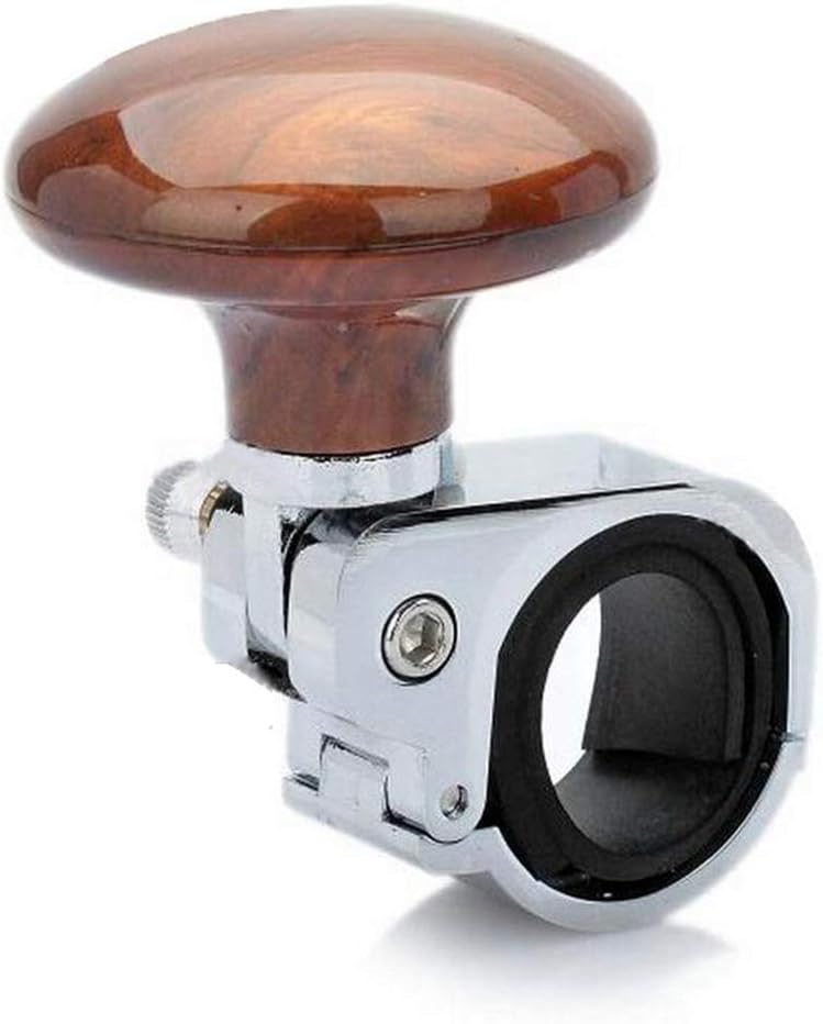 Wakauto Steering Wheel Spinner Knob, Power Booster Ball Spinner, Metal Steering Wheel Assistive Ball for Car Vehicle (Peach Wood Color): Automotive