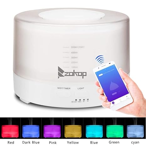 Ktaxon 500ml Colorful Air Aroma Essential Oil Diffuser Ultrasonic Aroma Aromatherapy Humidifier For Home Yoga Office Spa Bedroom Baby Room Amazon In Health Personal Care