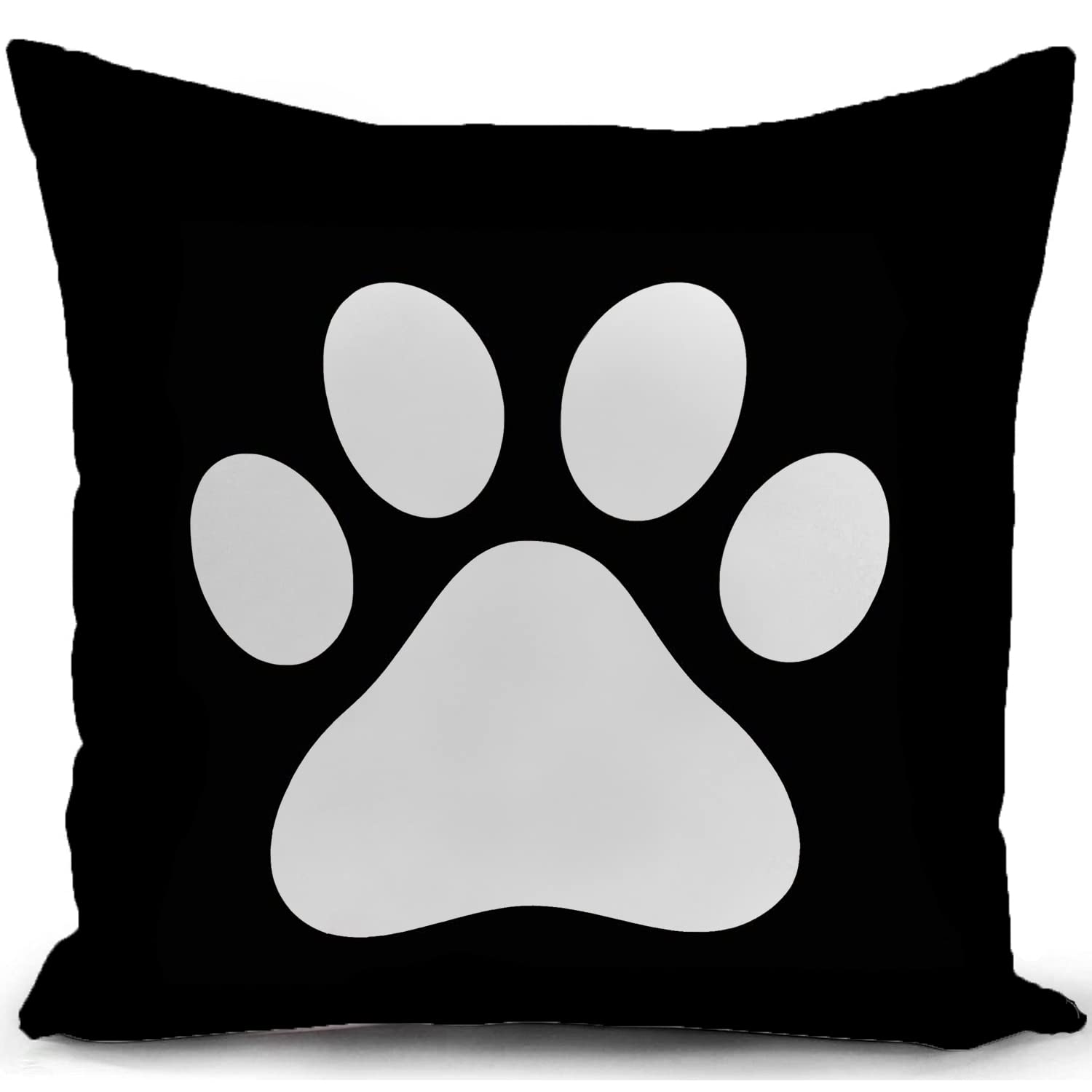 KUNQIAN Cushion Cover Paw Cute Kids Black Dog Cat Paw Pillow Cover Decor for Home Livingroom Couch Bed Sofa Decorate Throw Pillow Case Boys Gift 18"x18" — image 1