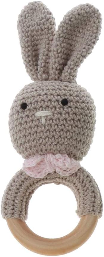 Amazon Co Jp Luosh赤ちゃんの歯が生えるリング 赤ちゃんのガラガラのおもちゃかぎ針編みの木製の歯が生えるリング赤ちゃん の歯が生えるベビーベッドの掛かるおもちゃ ホーム キッチン