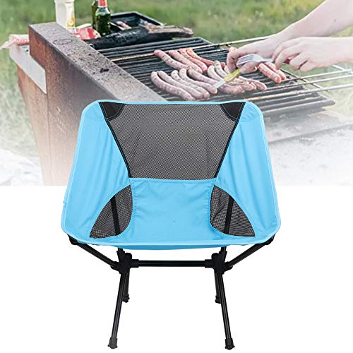 SunshineFace draagbare opvouwbare stoel lichtgewicht outdoor vissen camping wandelen strandstoel kruk blauw - Image 4