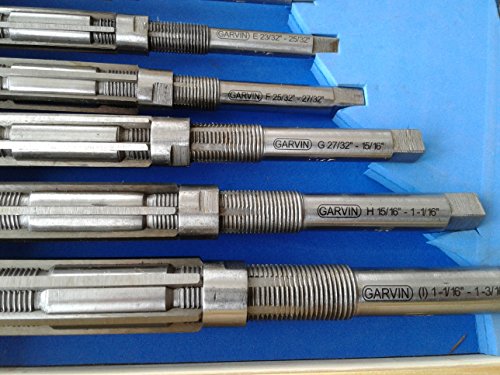 9 pcs/Set Adjustable Hand Reamers A-I, H4-H12, 15/32" to 1-3/16", HSS #515-ADJ9