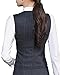 Vocni Women's Fully Lined 4 Button V-Neck Economy Dressy Suit Vest Waistcoat