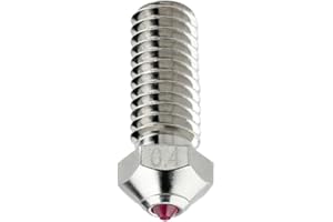 DUROZZLE Ruby Nozzle 0.4mm for QIDI Q1-Pro/X-Max3 / X-Smart3 / X-Plus3 3D Printer, Hardened & Abrasion Resistant, Nickel Plat