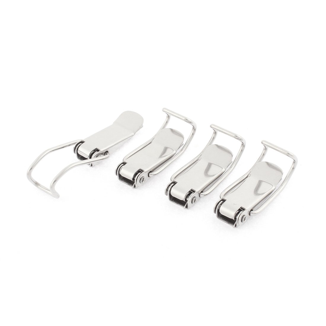 Sourcingmap Cabinet Boxes Case Spring Loaded Toggle Latch Hasp Silver Tone 4pcs