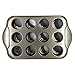 DEVILMAYCARE Removable Bottom Round Mini Muffin Pans 12 Holes Non-stick Cake Mold for Cake Chocolate Egg tart ＆ Others Bake Food