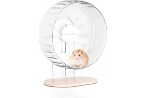 BUCATSTATE Hamster Exercise Wheel Super-Silent with Adjustable Base Dual-Bearing Cage Accessories Quiet Spinning Running Whee
