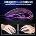 VersionTECH. RGB Gaming Mouse, Ergonomic USB Wired Optical Mouse Mice with 7 Colors LED Backlight, 4 DPI Settings Up to 2400 DPI, 6 Programmed Buttons for Laptop PC Computer Games & Work –Blackthumb 4