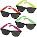 Dazzling Toys Neon Sunglasses 24 Assorted Colors Eyewear Sun Shades Sunglasses Vintage Holiday Party Costume Dress Up Accessory Kids Cool Multicolored Glasses