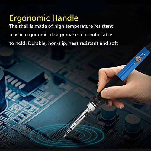 Heat Shrink Tubing 2:1 URBEST 216pcs Heat Shrink Tube Assortment Kit with Soldering Iron Welding Soldering Iron Kit Contain Solder Tips and Solder Wire (216pcs+Set of Soldering Iron) - Thumbnail 5