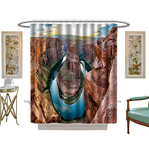 Luvoluxhome Shower Curtains Fabric Horseshoe Bend In The Usa