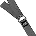 REEHUT Yoga Strap 8ft with Ebook - Durable Polyester Cotton Exercise Straps w/Adjustable D-Ring Buckle for Stretching, General Fitness, Flexibility and Physical Therapy Grey
