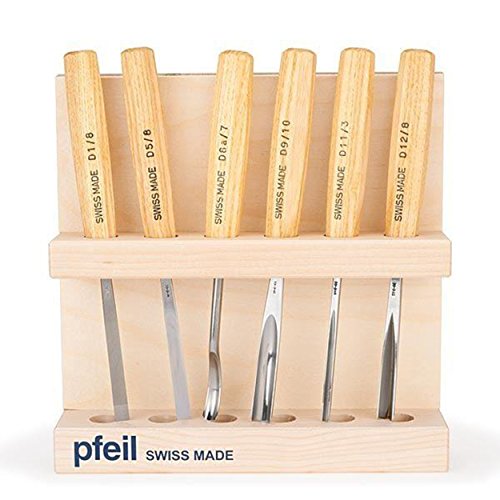 PFEIL “Swiss Made” Intermediate Set of 6 Tools (B) Woodcarving Supplies