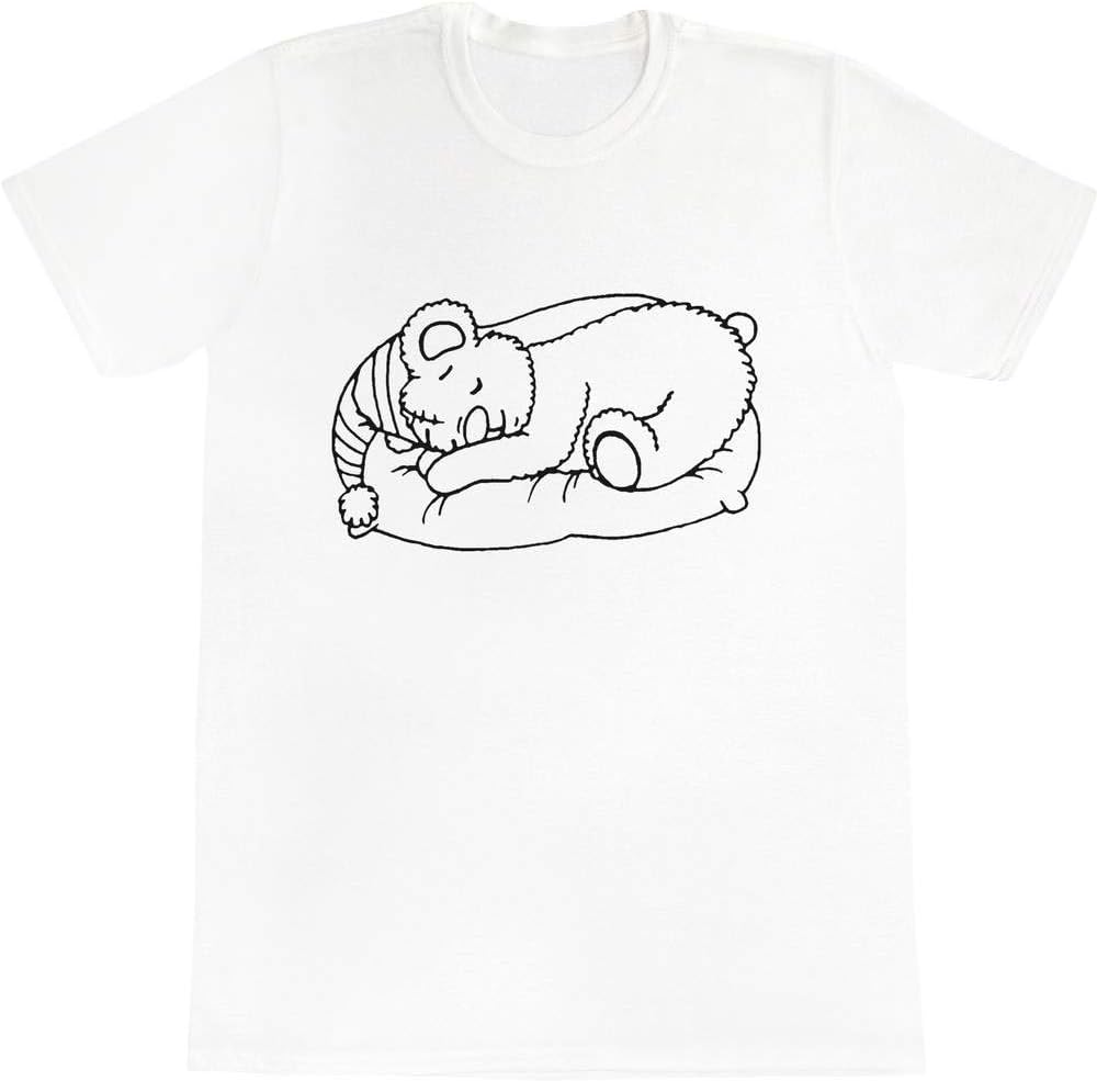 Azeeda �Schlafender Teddy� BaumwollTShirt für Erwachsene
