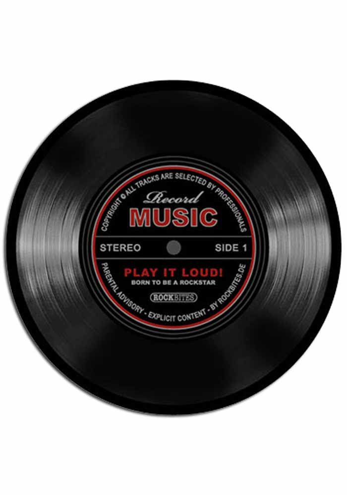 Record Mousepad Record Music Black