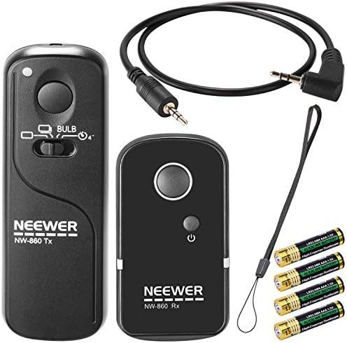 Neewer DSLR Camera Shutter Release 320ft/100m Wireless Remote Control 2.4G 16CH Transmitter Receiver for Sony a900/a850/a700/a560/a550/a500/a450/a400/a350/a300/a200/a100/a77/a65/a57/a55/a35/a33/a37, Konica Minolta DIMAGE a2/a1/9/7Hi/7i/7/5/4/3/DYNAX 7D/5D