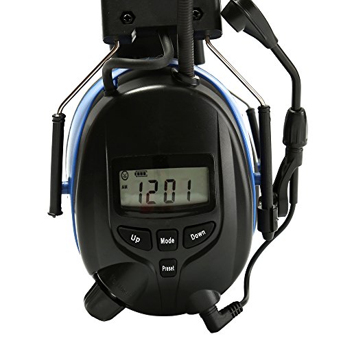 PROTEAR Bluetooth Hearing Protection Headphones with AM/FM Digital Radio and Boom Microphone,NRR 25dB Electronic Noise Reduction Safety Ear Muffs for Working Mowing Construction